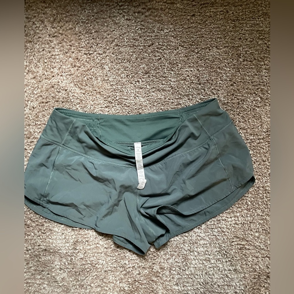 Lululemon Athletica Dark Green Athletic Shorts